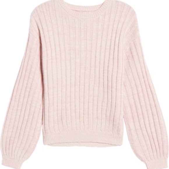 BLANKNYC Heather Ribbed Crewneck Sweater Lilac Mist S NWT - Picture 13 of 14